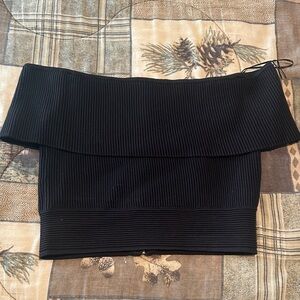 Gianni Bini Black Off-Shoulder Crop Top